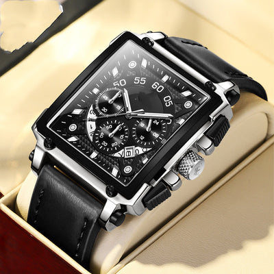 Reloj de Cuarzo Multifunción para Hombre - Diseño Cuadrado Elegante - Image 8