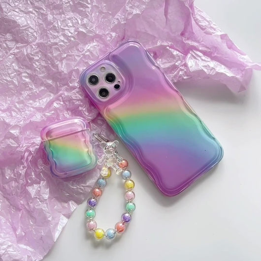 Funda Transparente Arcoíris a Prueba de Caídas para Teléfono