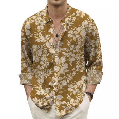 Camisa Masculina Otoñal con Estampado Floral - Image 2