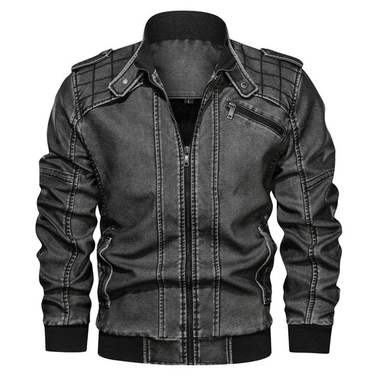 Camisa de Cuero Casual con Cuello Mock para Hombre Joven - Image 7