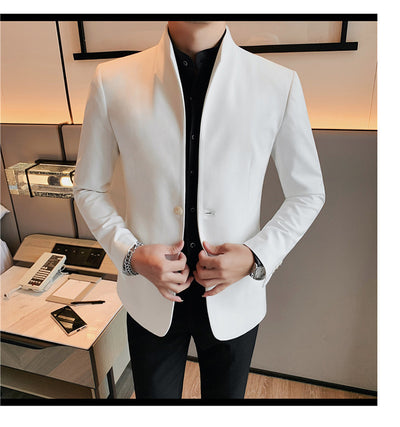 Blazer Slim Fit Ruoshuai para Hombre - Chaqueta Casual de Otoño - Image 42