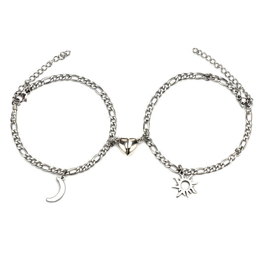 Pulseras Magnéticas Sol y Luna para Parejas - Acero Inoxidable, Regalos Día de Enamorados - Image 8
