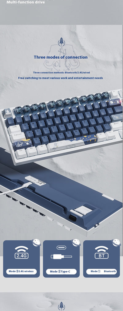 Teclado Mecánico Inalámbrico Tres Modos de Conexión - Image 14