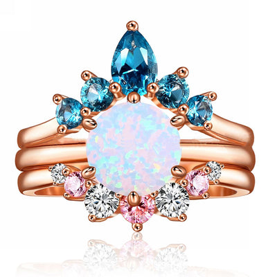 Anillo Temperamento Reina Corona con Triple Encaje - Image 7
