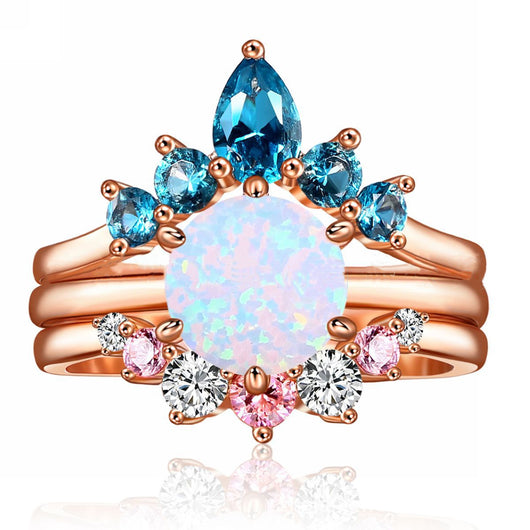 Anillo Temperamento Reina Corona con Triple Encaje - Image 7