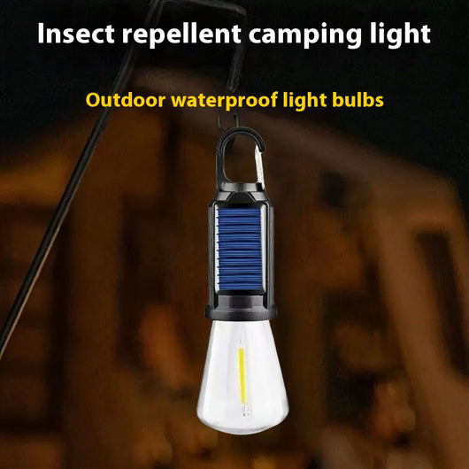 Lámpara Solar de Camping con Gancho y Carga USB - Luz Tungsteno Portátil - Image 7