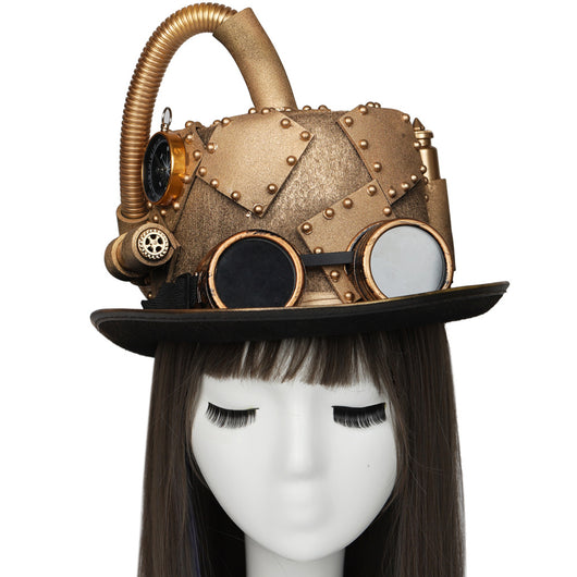 Sombrero Steampunk con Gafas y Brújula Gótica - Image 5