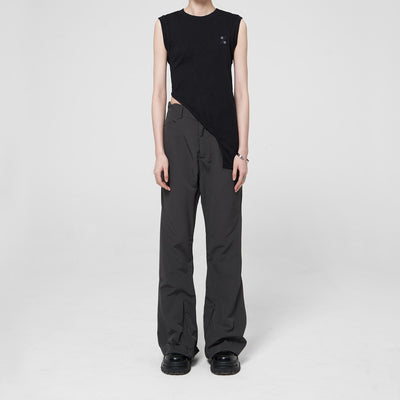 Pantalones Flare con Cierre Lineal para Mujer - Diseño Versátil Unisex - Image 6