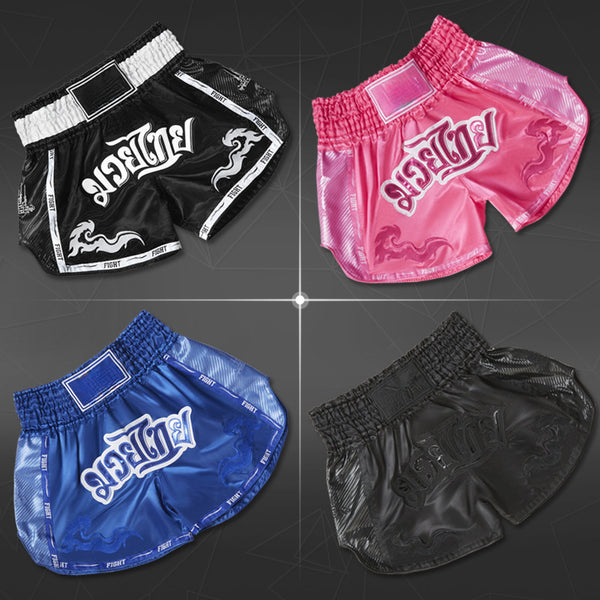 Pantalones Cortos Profesionales de Boxeo Tailandés y Sanda para Hombre y Mujer