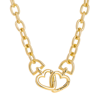 Collar Corazón Grande Electrochapado Estilo Europa y América - Image 15