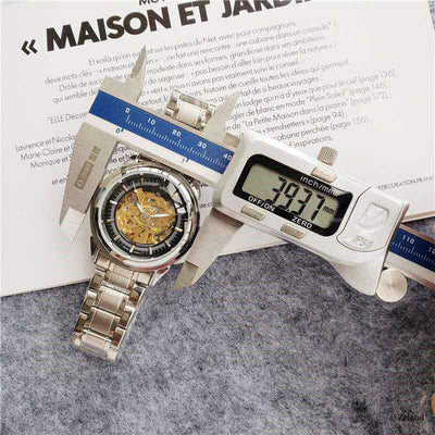 Reloj Mecánico Hueco de Acero Inoxidable para Hombre - Image 7