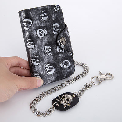 Cartera Punk Rock con Calavera y Cadena Antirrobo - Image 4