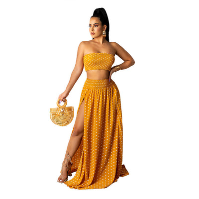 Traje Falda Lunares Estampado - Elegancia Profesional - Image 3