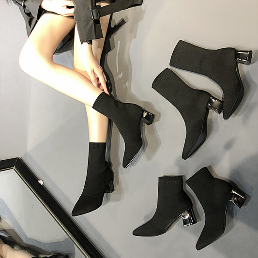 Botas Invierno Tacón Alto para Mujer - Comodidad y Estilo