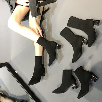 Botas Invierno Tacón Alto para Mujer - Comodidad y Estilo