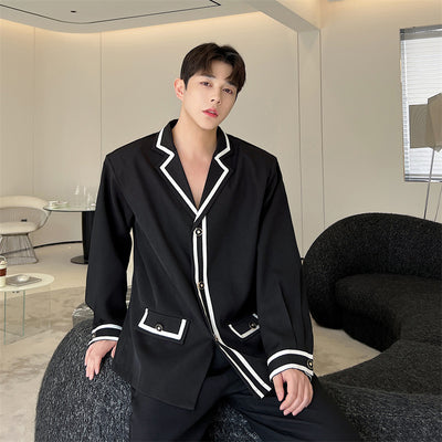 Camisa Ejecutiva de Manga Larga con Solapa para Hombre - Image 8