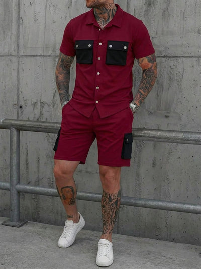 Traje Deportivo Multibolsillos con Parches para Hombre - Image 9
