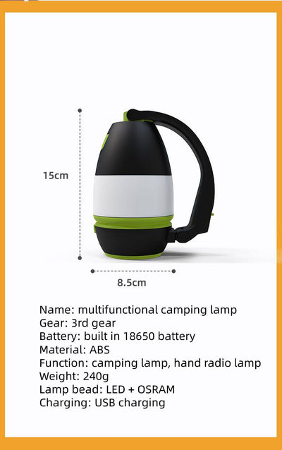 Lámpara LED 3 en 1 Multifuncional - Linterna de Emergencia Plegable para Camping y Auto - Image 9