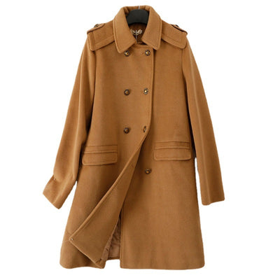 Abrigo de Lana Cruzado Estilo Coreano para Mujer - Image 6