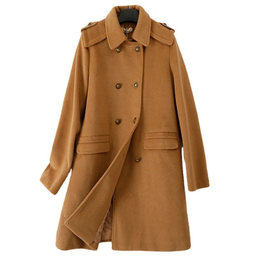 Abrigo de Lana Cruzado Estilo Coreano para Mujer - Image 6