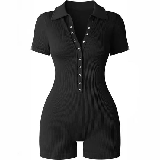 Jumpsuit Deportivo Yoga Mujer con Cuello V y Cintura Ajustable