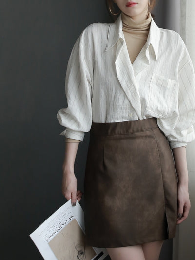 Cardigan Rayado con Botones - Blusa Suelta y Cómoda - Image 18