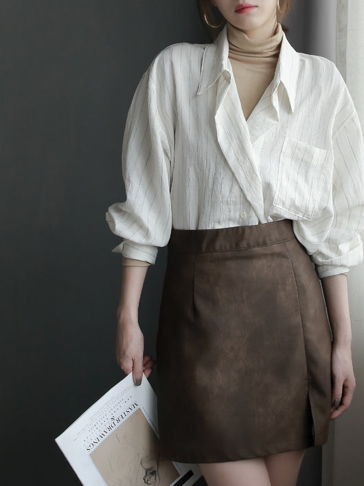 Cardigan Rayado con Botones - Blusa Suelta y Cómoda - Image 18