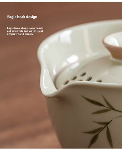 Juego de Té Portátil Bambú Pintado a Mano - Tetera y Taza Todo en Uno - Image 21