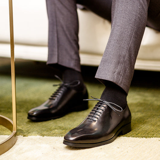 Zapatos Oxford Ejecutivos de Cuero Negro Punta Fina para Hombre - Image 5