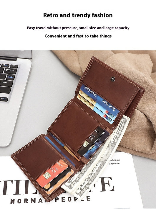 Billetera Vintage de Cuero con Protección RFID y Múltiples Compartimentos - Image 10