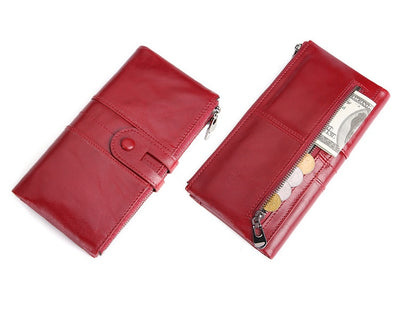 Cartera Larga de Cuero para Mujer Estilo Retro con Protección RFID - Image 33