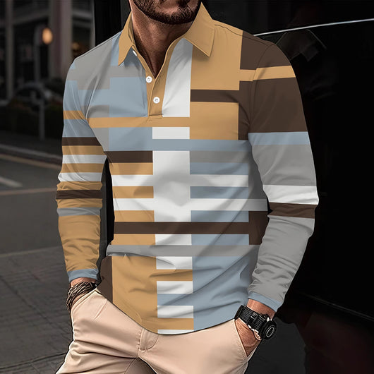 Camisa Casual Slim Fit con Estampado 3D y Cuello Solapa - Image 3