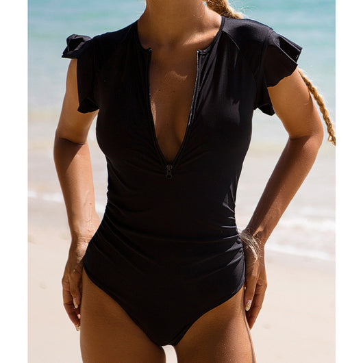 Traje de Baño Enterizo Clásico con Volantes - Colección Primavera Verano - Image 2