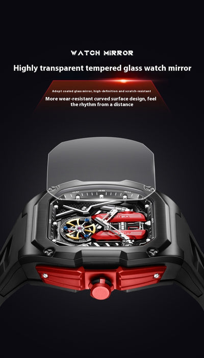 Reloj Tonneau de Lujo Hueco 3D con Luminiscencia y Resistencia al Agua - Image 22