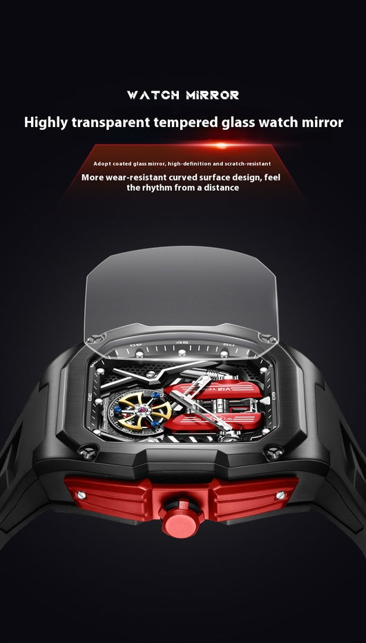 Reloj Tonneau de Lujo Hueco 3D con Luminiscencia y Resistencia al Agua - Image 22