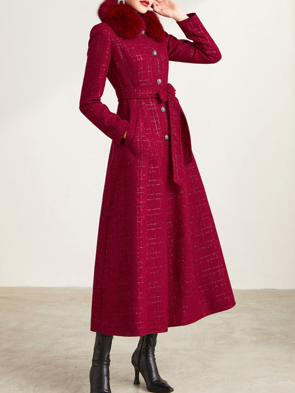 Ankle-Length Slim Fit Women's Temperament Coat