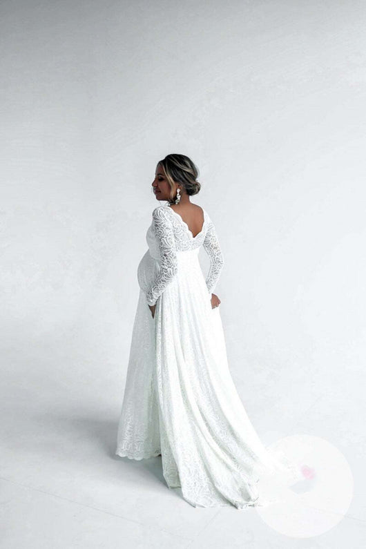 Vestido Suelto Elegante para Embarazadas con Detalle de Cola - Image 7