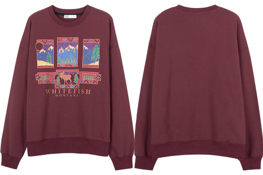 Sudadera Estampada Cuello Redondo para Mujer - Image 6