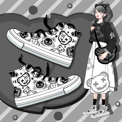 Zapatillas Canvas Altas Personalizadas con Diseño Graffiti para Mujer - Image 11