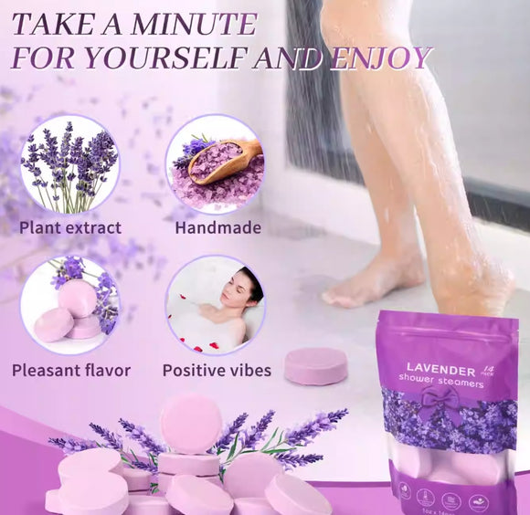 Pastilla Efervescente de Lavanda para Ducha para uso en Ecuador