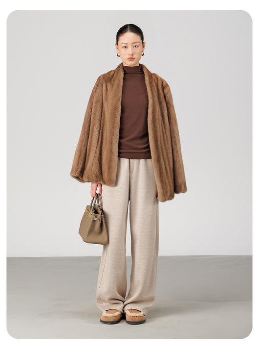 Pantalones de Lana Rectos Térmicos Talle Alto Slim Otoño Invierno - Image 23