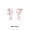 Lace Flower Verbena Gold Zircon Stud Earrings Ear Studs