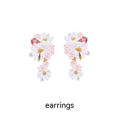 Aretes de Oro Zirconia con Flor de Encaje Verbena - Image 6