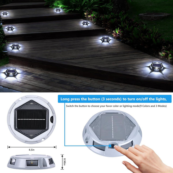 Lámpara Solar de Piso Impermeable Dual: Camino y Jardín