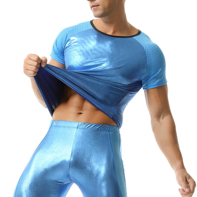 Playera Bronceada de Manga Corta para Hombre