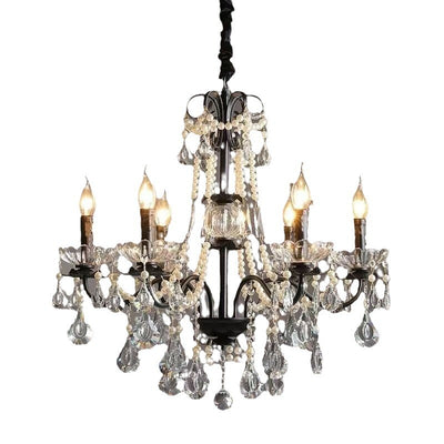 Lámpara de Araña de Cristal Estilo Lujo Francés para Sala - Image 5