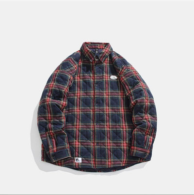 Chaqueta de Algodón Grueso a Cuadros para Hombre - Corte Relajado y Cálido - Image 7