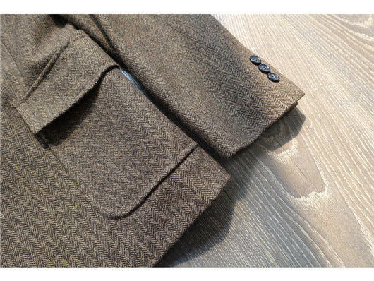 Chaqueta de Trabajo Tweed Vintage Americana Peso Pesado Espiga - Image 30