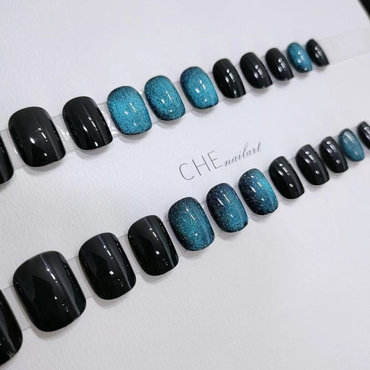 Uñas Postizas Cat Eye Rubor - Parches de Manicura Lista para Usar - Image 79