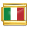 Dorado Background World Flag Photo Epoxy Italian Module Bracelet ICY0001IT Italy
